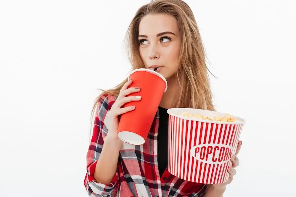 Popcorn and girl