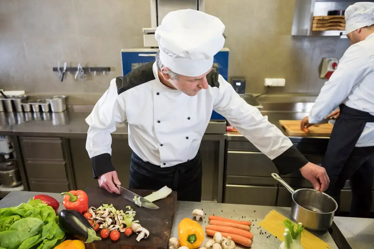 Chef Working at Kitchen
