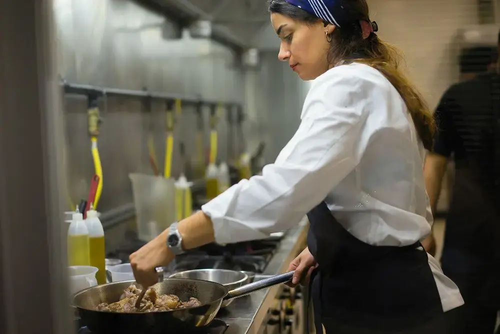 Female Chef Cooking