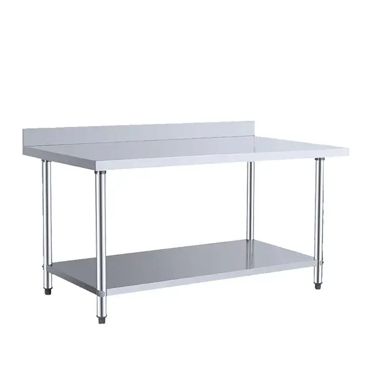 Stainless Working Table Stainless With Back Splash