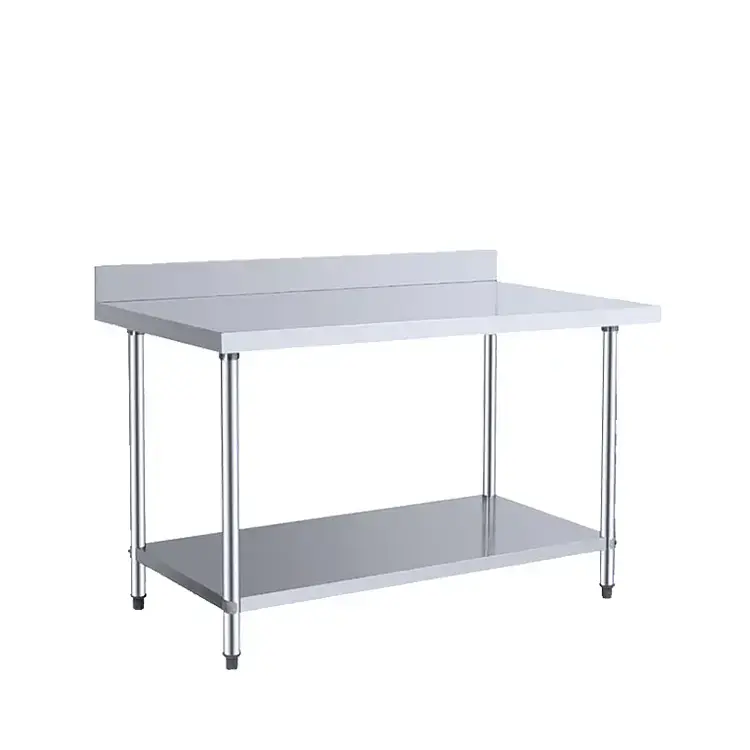 Working Table Stainless Steel Back Splash