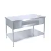 Working Table With Drawers Stainless Steel