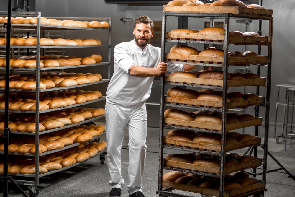 Gas Oven Baker Push Trolley