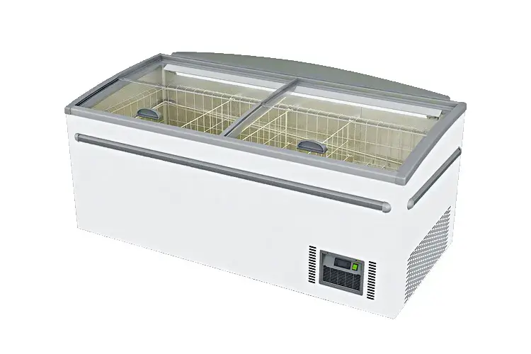 Glass Door Island Freezer Minimarket